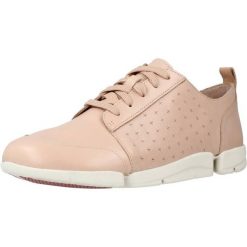 Buty CLARKS TriAmelia Edge Rose. Czerwone trekkingi Clarks, ze skóry, trekkingowe. Za 236.99 zł.