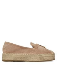 JENNY Espadryle WSS990-259 Beżowy. Brązowe espadryle Jenny, bez wzorów, z materiału, bez obcasa, bez zapięcia. Za 99.99 zł.