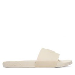 Klapki Calvin Klein. Białe klapki Calvin Klein, bez wzorów, bez obcasa. Za 189.99 zł.