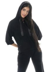 Bluza lekki z kaptur na co dzień na siłownię. Czarne bluzy LEONE 1947 APPAREL, m, bez wzorów, bez kaptura. Za 328.38 zł.