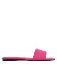 Calvin Klein Klapki Square Flat Sndl Canvas Hw HW0HW03129 Różowy. Czerwone klapki Calvin Klein, bez wzorów, z materiału, bez obcasa. Za 329.99 zł.