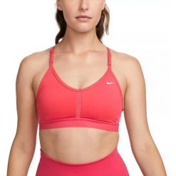 Stanik Sportowy Nike Bra W Nk Indy V-neck. Czerwone bielizna sportowa Nike, xs, bez wzorów. Za 126.00 zł.