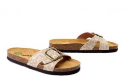 DR. BRINKMANN 700906-08 beige, klapki damskie. Brązowe klapki Dr. Brinkmann, bez wzorów, bez obcasa. Za 182.67 zł.