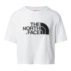 Koszulka sportowa damska The North Face Cropped Easy Tee. Białe koszulki sportowe The North Face, bez wzorów, z bawełny, bez ramiączek. Za 255.00 zł.