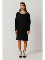 SKFK Sukienka "Iren" w kolorze czarnym rozmiar: 40. Czarne sukienki SKFK, na co dzień, bez wzorów, z bawełny, bez kołnierzyka, bez ramiączek, midi, proste. Za 274.99 zł.