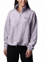 Columbia Bluza polarowa "Brushy Bay" w kolorze fioletowym rozmiar: M. Różowe bluzy Columbia, m, bez wzorów, z polaru, bez kaptura. Za 139.95 zł.