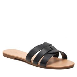Klapki ONLY Shoes. Czarne klapki ONLY SHOES, bez wzorów, bez obcasa. Za 79.99 zł.