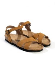 BACKSUN Sandały w kolorze karmelowym rozmiar: 39. Brązowe sandały Backsun, bez wzorów, klasyczne, z otwartym noskiem, bez obcasa, bez zapięcia. Za 130.99 zł.