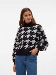 Vero Moda Sweter w kolorze czarno-białym rozmiar: S. Czarne swetry Vero Moda, s, bez wzorów, bez ramiączek. Za 94.95 zł.