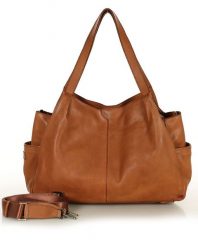 Torebka damska worek hobo bag skóra naturalna - MARCO MAZZINI brąz camel. Brązowe torby na ramię bez wzorów, ze skóry, na ramię, bez dodatków. Za 599.00 zł.