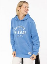 Zwillingsherz Bluza "Everyday" w kolorze błękitnym rozmiar: L/XL. Niebieskie bluzy Zwillingsherz, l, bez wzorów, z kapturem. Za 214.19 zł.