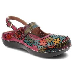 Kolorowe Sandały Laura Vita Stylowe Obuwie Damskie. Sandały Laura Vita, z aplikacjami, ze skóry, eleganckie, bez obcasa, bez zapięcia. Za 329.00 zł.