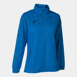 Kurtka do piłki nożnej damska Joma Montreal przeciwdeszczowa. Niebieskie kurtki sportowe Joma, l, bez wzorów, bez kaptura, do piłki nożnej. Za 257.00 zł.