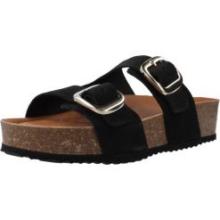 Sandały GEOX D BRIONIA H Czarny. Czarne sandały Geox, bez wzorów, ze skóry, sportowe, bez obcasa, bez zapięcia. Za 393.99 zł.