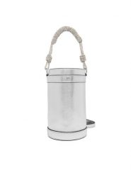 PINKO Torebka Mini Bucket Manico 25-26 PLTT 105910 Srebrny. Szare torebki klasyczne Pinko, bez wzorów, ze skóry, bez dodatków. Za 1,689.00 zł.