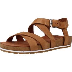 Sandały TIMBERLAND MALIBU WAVES ANKLE Brązowy. Brązowe sandały Timberland, bez wzorów, z tkaniny, bez obcasa, bez zapięcia. W wyprzedaży za 331.85 zł.