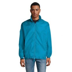Kurtka Wiatrówka Unisex Dla Dorosłych. Niebieskie kurtki sportowe SOL'S, s, bez wzorów, bez kaptura, trekkingowe. Za 86.99 zł.