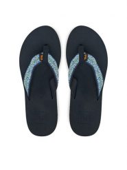Teva Japonki Mush II 4198 Niebieski. Niebieskie klapki Teva, bez wzorów, z materiału, bez obcasa. Za 159.99 zł.