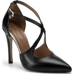 Szpilki R.POLAŃSKI - 1010 Czarny Lico. Czarne szpilki R.Polański, z aplikacjami, z materiału, eleganckie, bez obcasa, na obcasie, bez zapięcia. Za 289.00 zł.