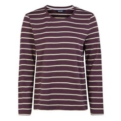 T-shirt Damski Paski Z Długim Rękawem Federica II. Brązowe t-shirty Regatta, s, bez wzorów, bez kołnierzyka, bez ramiączek. Za 49.99 zł.
