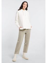 ELBSAND Bluza "Maika" w kolorze białym rozmiar: XS. Białe bluzy ELBSAND, xs, bez wzorów, z bawełny, z kapturem. Za 173.99 zł.