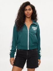 Tommy Jeans Bluza Varsity DW0DW17783 Zielony Regular Fit. Zielone bluzy Tommy Jeans, s, bez wzorów, z jeansu, bez kaptura. Za 339.99 zł.