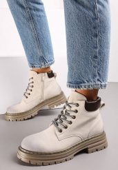 Beżowe Traperki z Lekkim Ociepleniem Malak. Brązowe trapery i śniegowce Born2be. Za 94.99 zł.