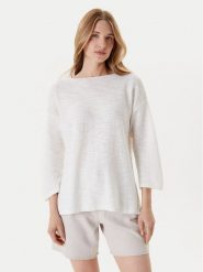 United Colors Of Benetton Sweter 115GD10CT Biały Boxy Fit. Białe swetry United Colors of Benetton, l, bez wzorów, z bawełny, bez ramiączek. Za 179.99 zł.