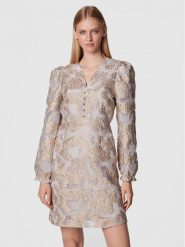 Bruuns Bazaar Sukienka koktajlowa Alba Mia BBW3097 Szary Regular Fit. Szare sukienki Bruuns Bazaar, bez wzorów, z syntetyku, wizytowe, bez kołnierzyka, bez ramiączek. Za 459.99 zł.