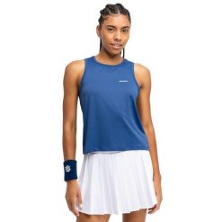 Damski podkoszulek tenisowy tank top sport.tennis Siroko Match Blue. Niebieskie topy SIROKO, bez wzorów, z tkaniny, bez kołnierzyka, bez ramiączek. Za 126.00 zł.