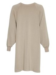MOSS COPENHAGEN Sukienka "Bianna" w kolorze beżowym rozmiar: XS/S. Brązowe sukienki Moss Copenhagen, s, bez wzorów, bez kołnierzyka, bez ramiączek, midi. Za 88.02 zł.