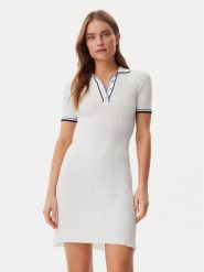 Guess Sukienka dzianinowa W5GK84Z3L10 Biały Regular Fit. Białe sukienki Guess, l, z aplikacjami, z dzianiny, bez kołnierzyka, bez ramiączek. Za 299.99 zł.