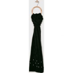Guess Jeans - Szalik. Czarne szaliki Guess Jeans, z aplikacjami, z dzianiny. W wyprzedaży za 159.90 zł.