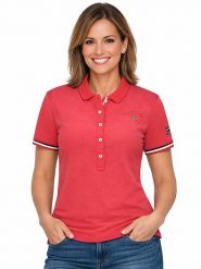 Geographical Norway Koszulka polo "Kryptonite" w kolorze czerwonym rozmiar: M. Czerwone bluzki Geographical Norway, m, bez wzorów, z bawełny, bez kołnierzyka, bez ramiączek. Za 86.99 zł.