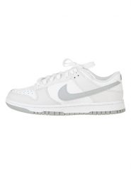 Nike Skórzane sneakersy "Dunk Low Retro" w kolorze szaro-białym rozmiar: 40,5. Szare trampki Nike, bez wzorów, z materiału, bez zapięcia. Za 326.99 zł.