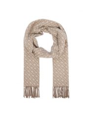 BOSS Szalik Zesy 50549852 Beżowy. Brązowe rękawiczki Boss, bez wzorów, z wełny. Za 429.99 zł.