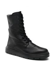 ECCO Botki Nouvelle Black Spin V2 21621301001 Czarny. Czarne botki ecco, bez wzorów, ze skóry, bez obcasa, na płaskiej podeszwie, bez zapięcia. Za 849.99 zł.