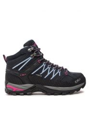 CMP Trekkingi Rigel Mid Wmn Wp 3Q12946 Granatowy. Niebieskie obuwie sportowe CMP, ze skóry, bez zapięcia, trekkingowe. Za 499.99 zł.