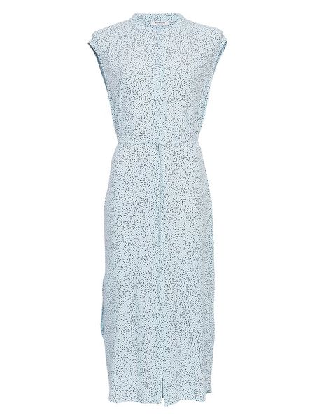 MOSS COPENHAGEN Sukienka "Samera Morocco" w kolorze błękitnym rozmiar: S. Niebieskie sukienki Moss Copenhagen, na imprezę, s, bez wzorów, z wiskozy, klasyczne, bez kołnierzyka, bez ramiączek, maxi. Za 139.87 zł.