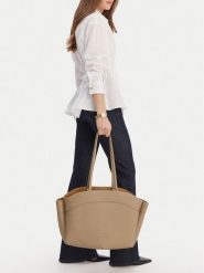 GINO ROSSI Torebka C-LDA8548 Beżowy. Brązowe shopper Gino Rossi, bez wzorów, z materiału, bez dodatków. Za 279.99 zł.