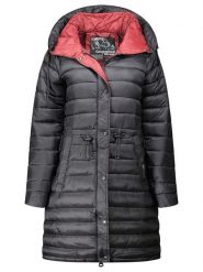 Geographical Norway Płaszcz pikowany "Batiga" w kolorze czarnym rozmiar: L. Czarne płaszcze Geographical Norway, l, bez wzorów, bez kaptura. Za 266.66 zł.