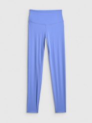 4F Legginsy treningowe szybkoschnące damskie - niebieskie L. Niebieskie legginsy 4f, l, bez wzorów, ze skóry, z podwyższonym stanem, długie. Za 119.99 zł.