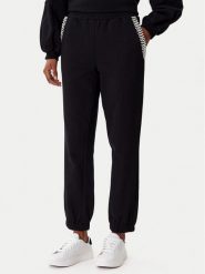 TWINSET Spodnie dresowe 252LI2MDD Czarny Regular Fit. Czarne spodnie dresowe Twinset, m, bez wzorów, z bawełny. Za 669.99 zł.