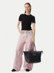 Tommy Jeans Torebka Tjw Bold Tote AW0AW18786 Czarny. Czarne shopper Tommy Jeans, bez wzorów, z jeansu, bez dodatków. Za 529.99 zł.