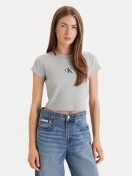 Calvin Klein Jeans T-Shirt LV047AB802 Szary Regular Fit. Szare t-shirty Calvin Klein Jeans, s, bez wzorów, z bawełny, bez kołnierzyka, bez ramiączek. Za 209.99 zł.