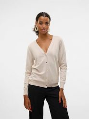 Vero Moda Kardigan w kolorze beżowym rozmiar: XL. Brązowe kardigany Vero Moda, s, bez wzorów, z wiskozy. Za 79.45 zł.