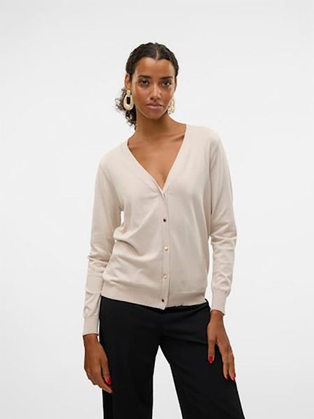 Vero Moda Kardigan w kolorze beżowym rozmiar: S. Brązowe kardigany Vero Moda, s, bez wzorów, z wiskozy. Za 98.95 zł.