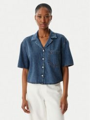 Tommy Jeans Koszula jeansowa DW0DW22216 Niebieski Relaxed Fit. Niebieskie koszule Tommy Jeans, l, bez wzorów, z bawełny, bez kołnierzyka, bez ramiączek. Za 409.99 zł.