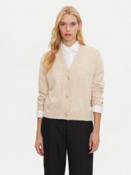 Tommy Hilfiger Kardigan UW0UW05520 Beżowy Regular Fit. Brązowe kardigany TOMMY HILFIGER, m, bez wzorów, z syntetyku. Za 229.99 zł.
