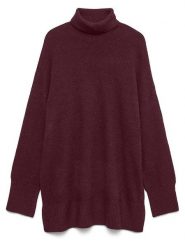 Vero Moda Sweter w kolorze ciemnofioletowym rozmiar: XS. Różowe golfy Vero Moda, s, bez wzorów, z materiału, bez ramiączek. Za 86.99 zł.